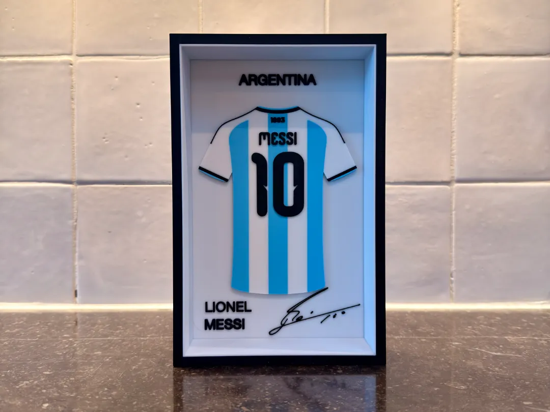 Caja Messi Cuadro Camiseta Firma