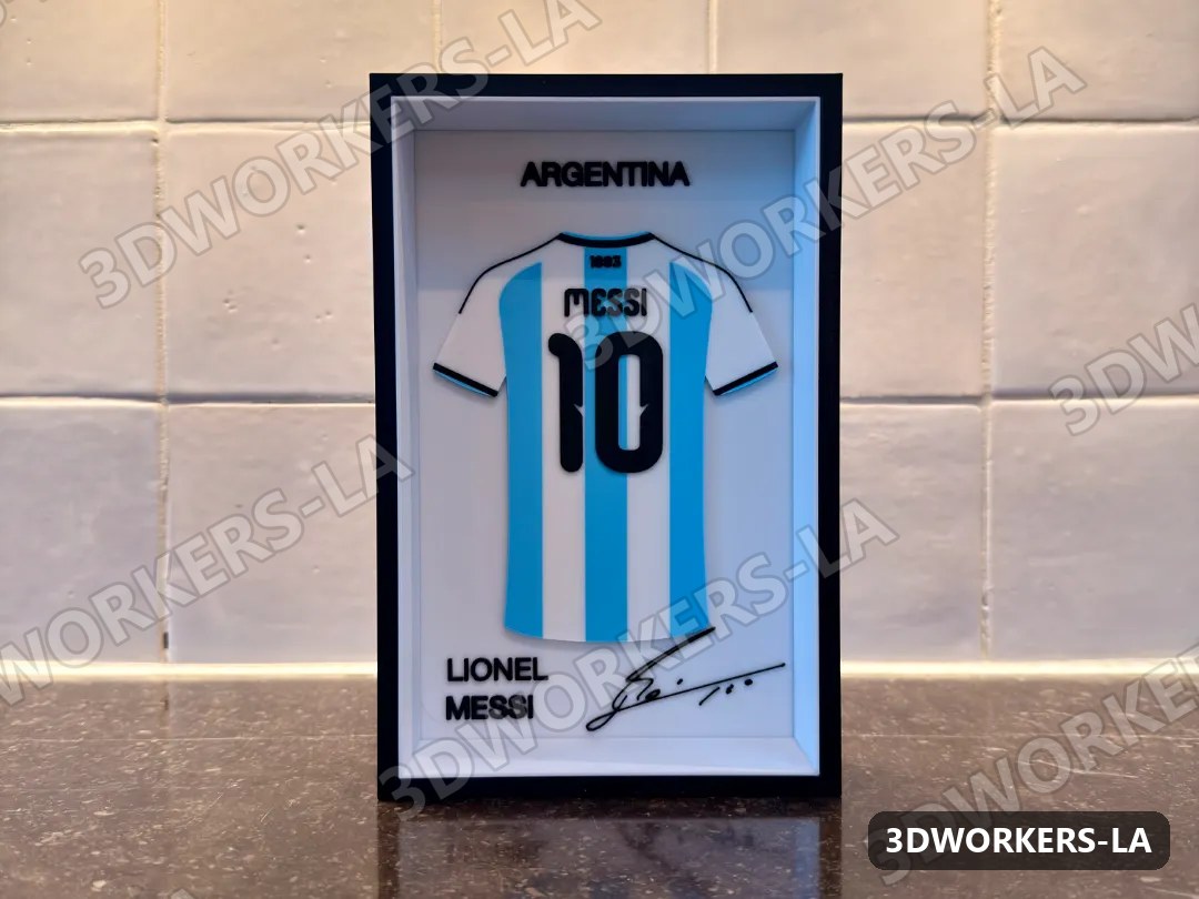 Caja Messi Cuadro Camiseta Firma